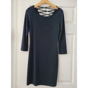 Graham and spencer Navy Blue bodycon dress size Small Quiet Luxury Old Money